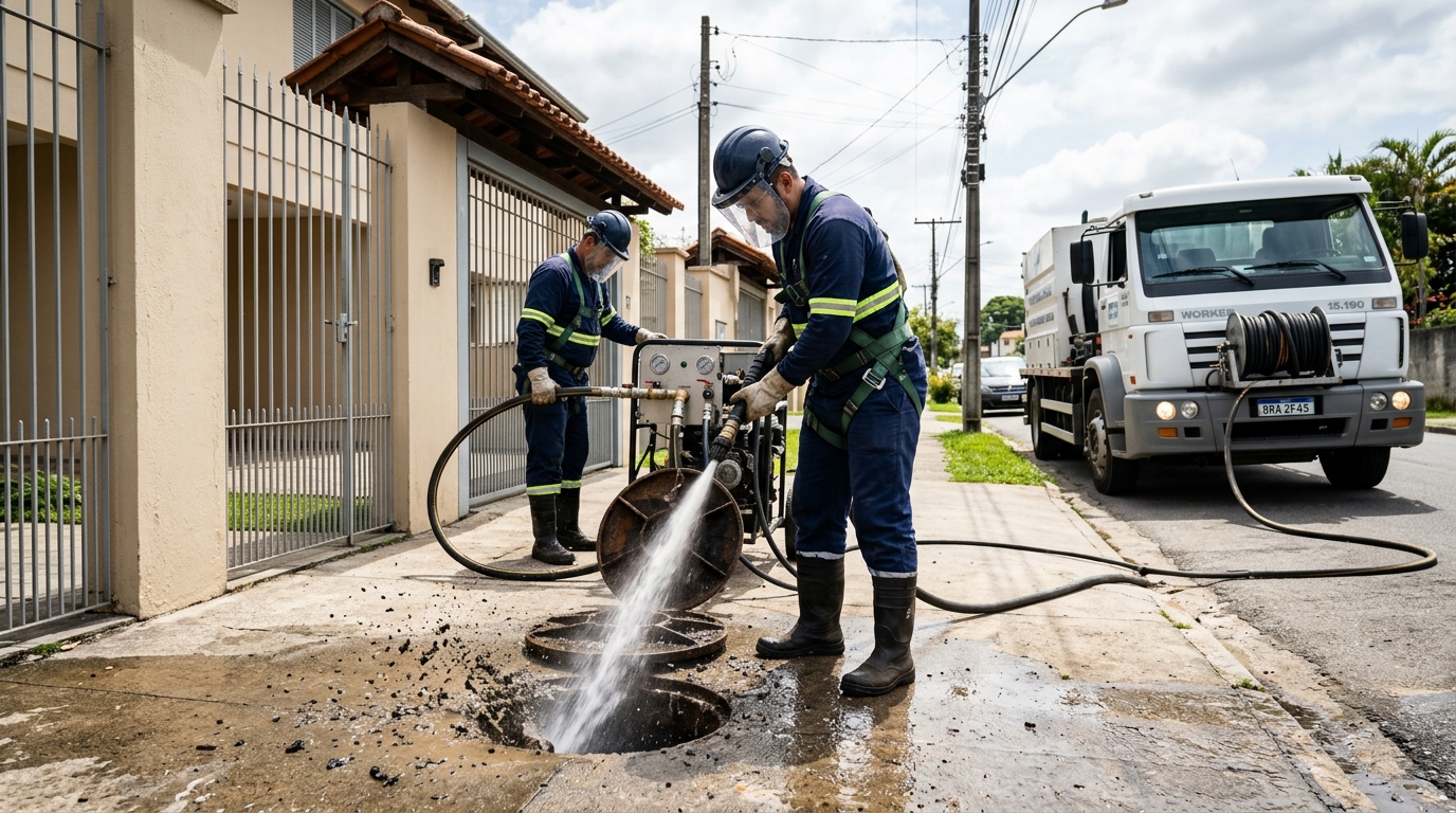 Hidrojateamento em Serra-ES